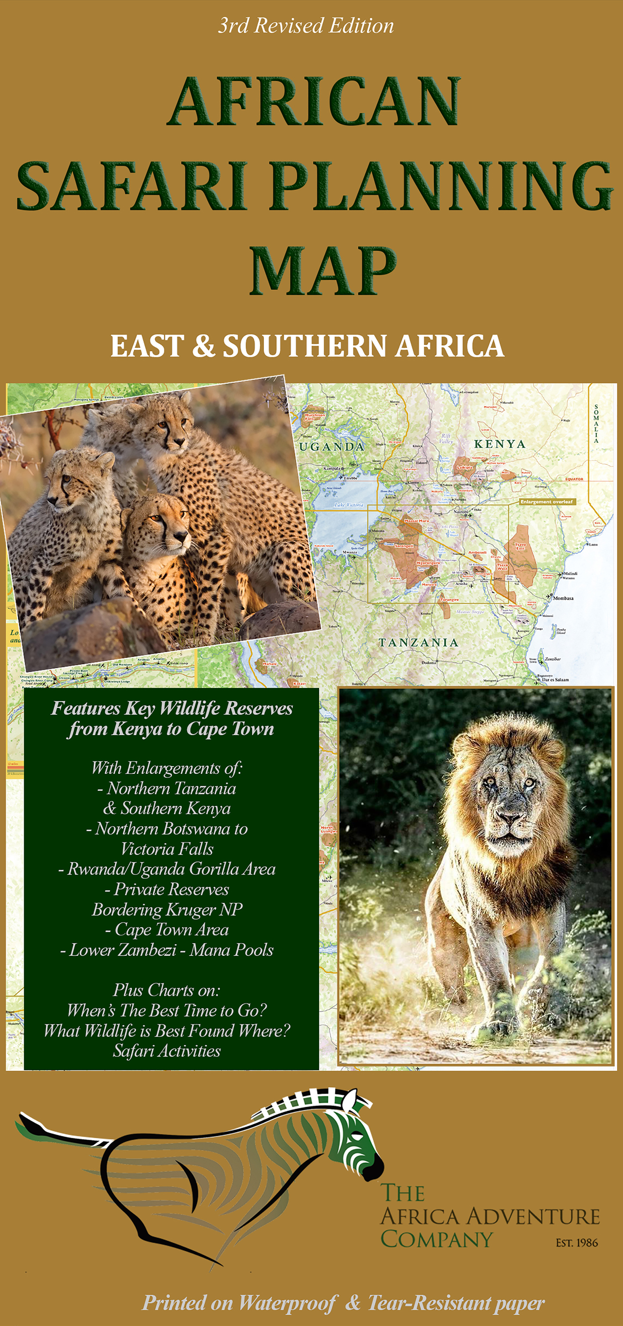African Safari Planning Map, 3rd Edition